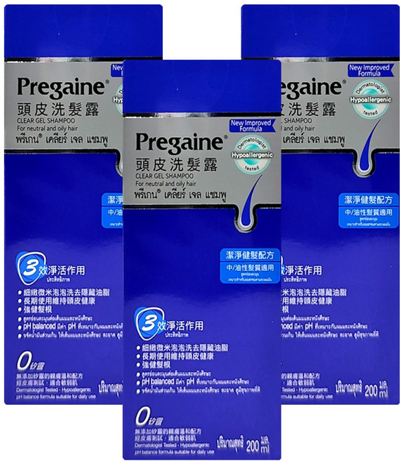 落建 頭皮洗髮露 潔淨健髮配方 中/油性髮質適用, 200ml, 3瓶