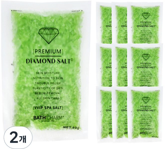 바스참 다이아몬드 솔트 입욕제 티트리, 800g, 2개