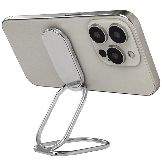 디지지 메탈 접이식 마그네틱 휴대폰 거치대, 메탈실버, 1개