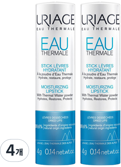 유리아쥬 오 떼르말 스틱 레브르 립밤, 내츄럴, 4g, 4개