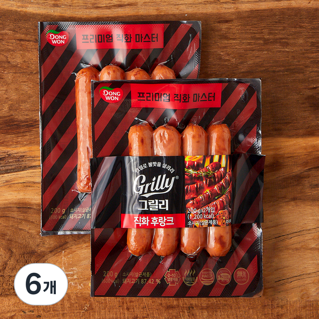 동원 그릴리 직화후랑크, 200g, 6개