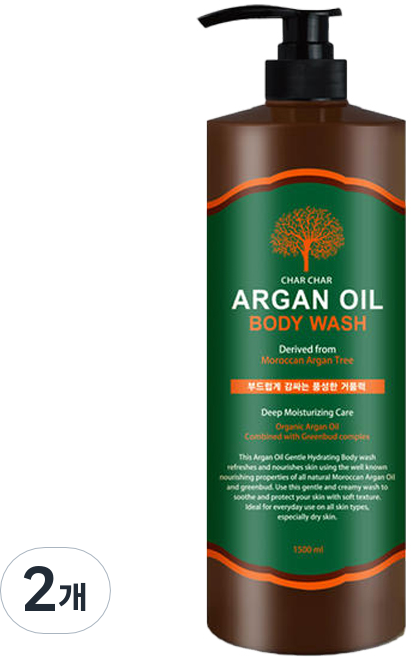 샤샤 아르간오일 바디워시, 1.5L, 2개