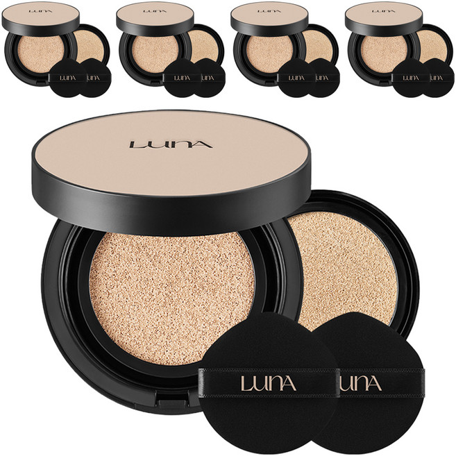 LunA 長效遮瑕服貼氣墊粉餅正裝 13.5g+替換蕊組, 21W Warm Beige, 5組