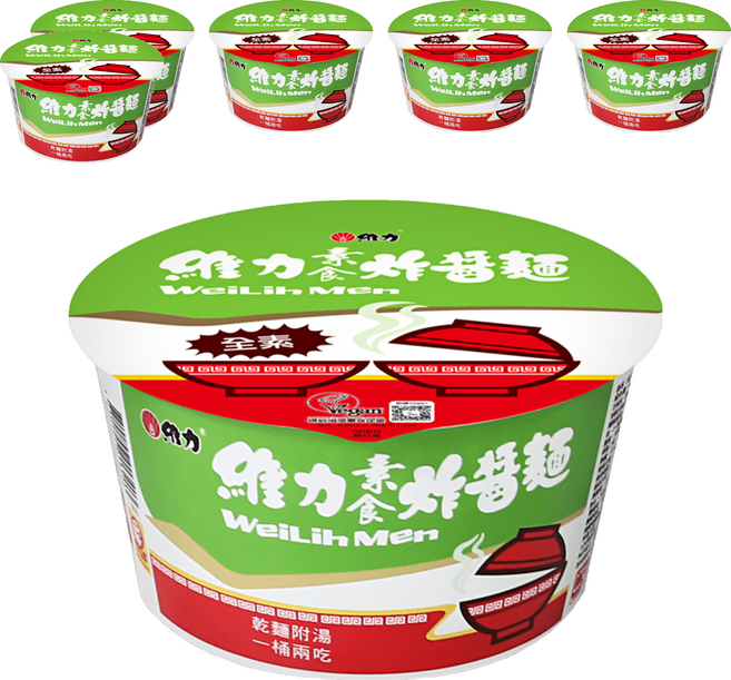 維力 素食炸醬麵 90g, 6入