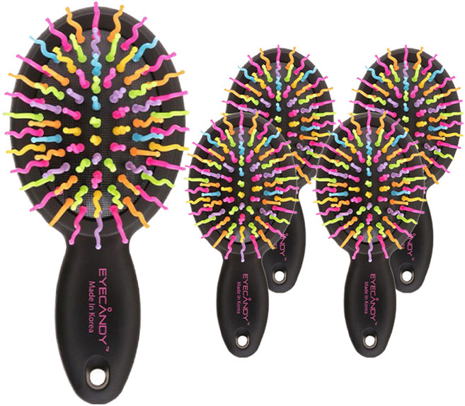 아이캔디 레인보우 볼륨 S 헤어브러쉬, S 블랙, 5개