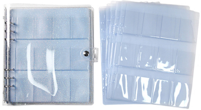 투영디자인 240 포켓 띠부씰 스티커 모음집 + 속지 5p 세트, 투명, 1세트