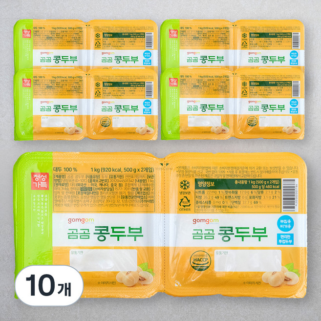 곰곰 콩두부, 500g, 10개