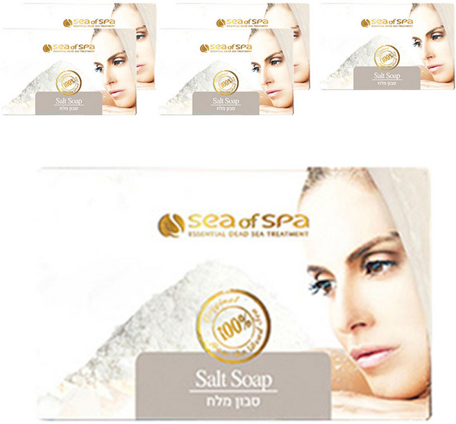 Sea of Spa 死海鹽皂 富含自然礦物質微量元素 溫和清潔, 125g, 6個
