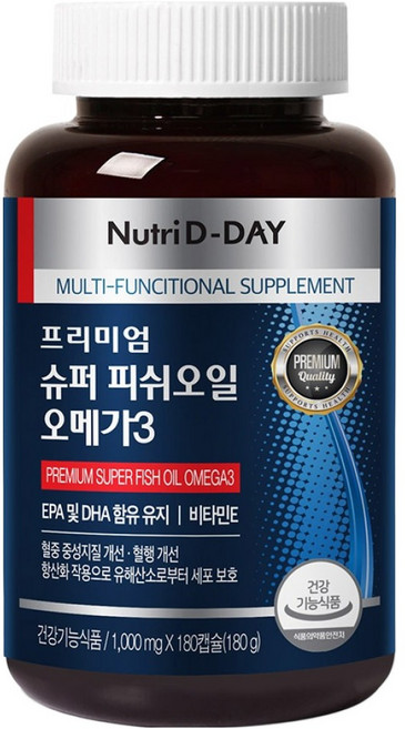 뉴트리디데이 프리미엄 슈퍼 피쉬오일 오메가3, 180정, 1개