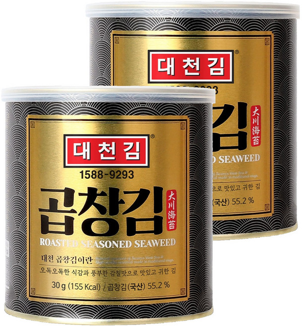 대천김 곱창김 캔, 30g, 2개