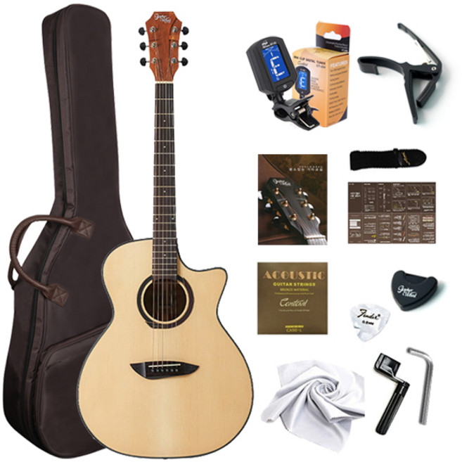 고퍼우드 어쿠스틱 기타, G130C, Natural, 1개