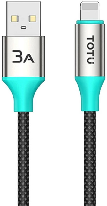 TOTU 拓途 USB-A-Lightning 充電傳輸快充編織線 耐寒耐熱 Starry系列, 1個, 星光色, 1.2m