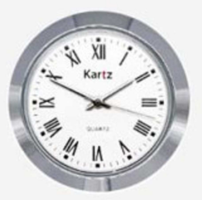 카츠 차량용 아날로그 시계, 1개, 로만 화이트