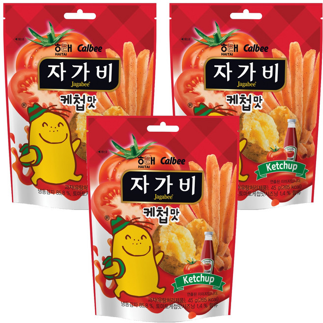 자가비 해태제과 케첩맛, 45g, 3개