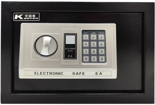 KEEPER SAFE BOX 守護者保險箱 家用密碼保險箱 內雙層A4可放 25EAT, 黑色