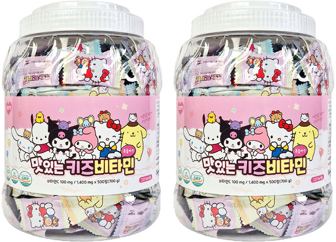 ATEX 三麗鷗角色維他命C錠片, 500顆, 2桶