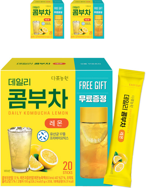 Danongwon 每日康普茶 檸檬, 5g, 20入, 3盒