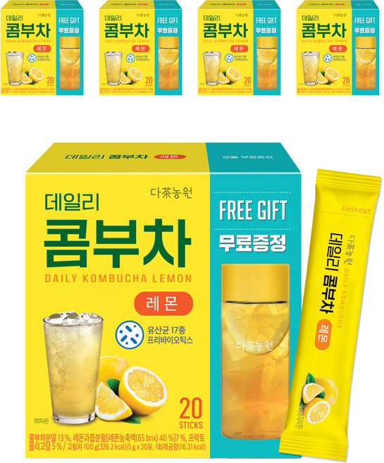 Danongwon 每日康普茶 檸檬, 5g, 20入, 5盒