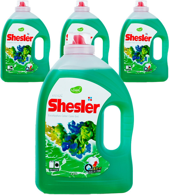 쉬슬러 액체세제 유칼립투스 본품, 3.05L, 4개