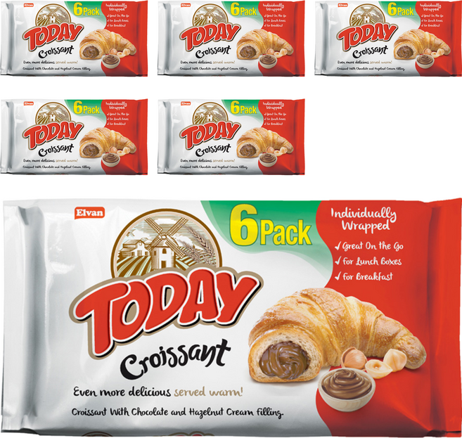 土耳其 TODAY 可頌麵包 巧克力風味, 6包, 270g