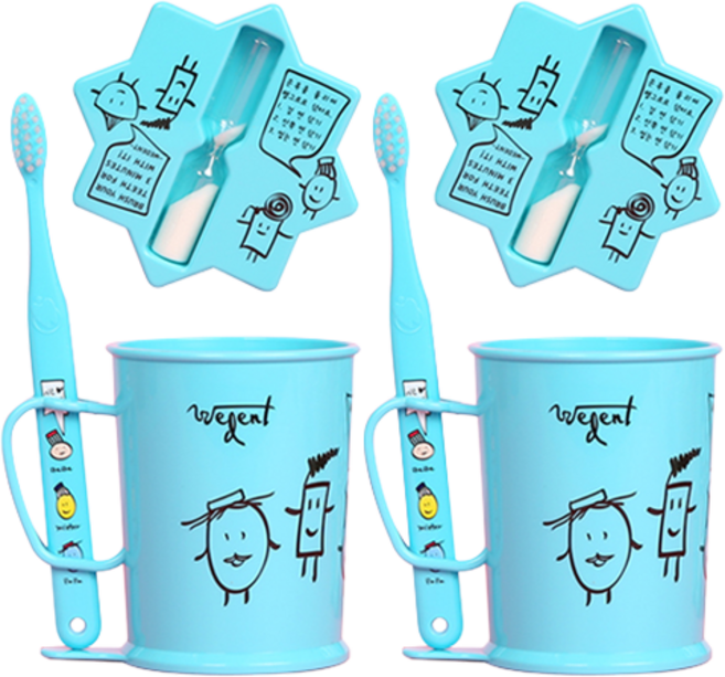 위덴 어린이 양치컵 세트 스카이 8~11세, 2세트