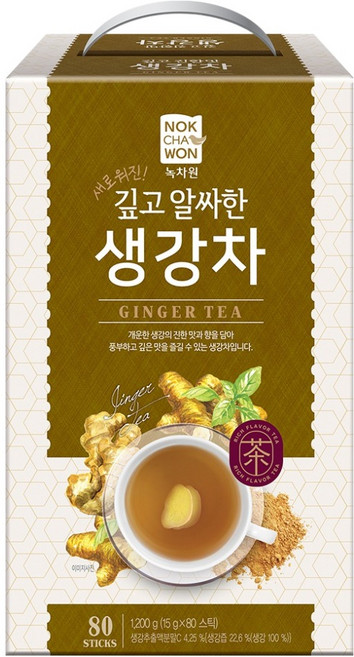 녹차원 깊고 알싸한 생강차, 80개입, 1개, 15g