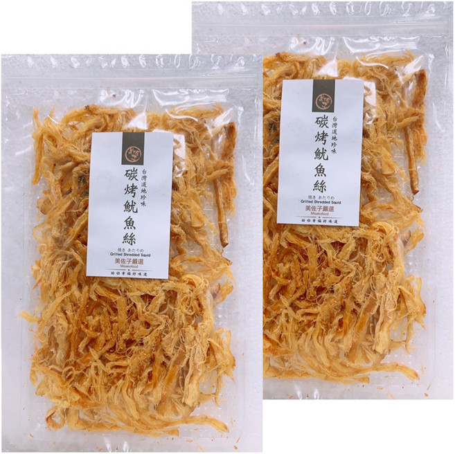 MISAKO 美佐子 嚴選海味系列 碳烤魷魚絲, 2包, 80g