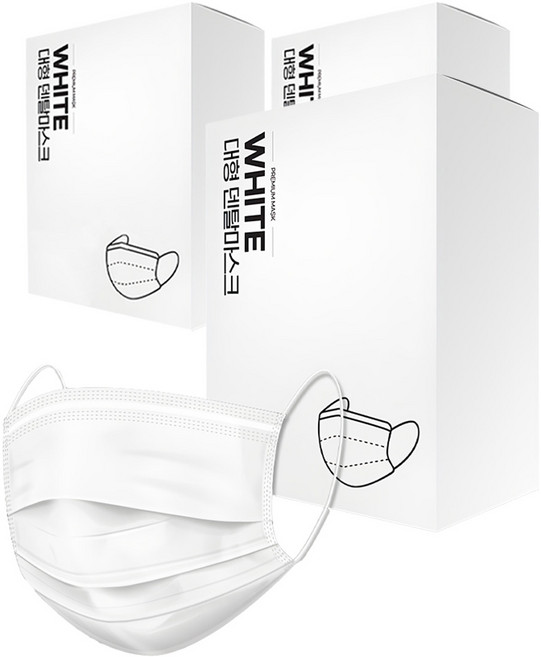 프로월드컵 PWX 덴탈마스크 대형, 200개입, 3개, 화이트