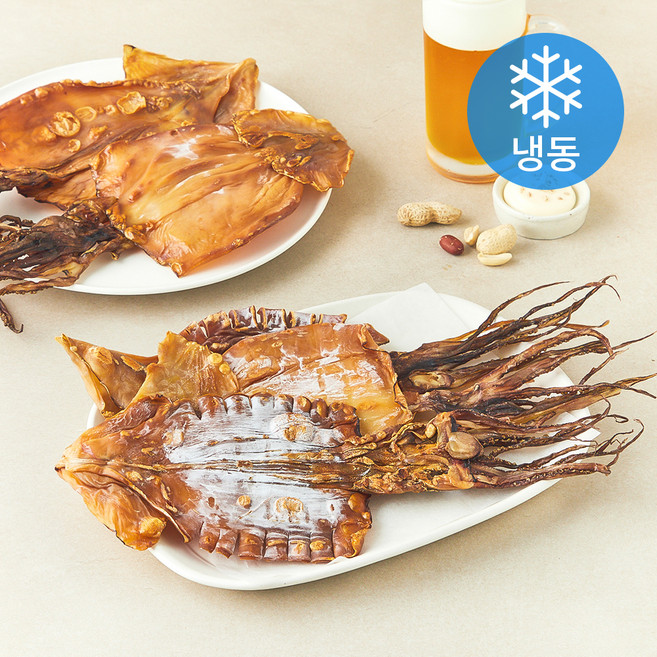 해맑은푸드 부드러운 마른오징어 (냉동), 350g(5미), 1개