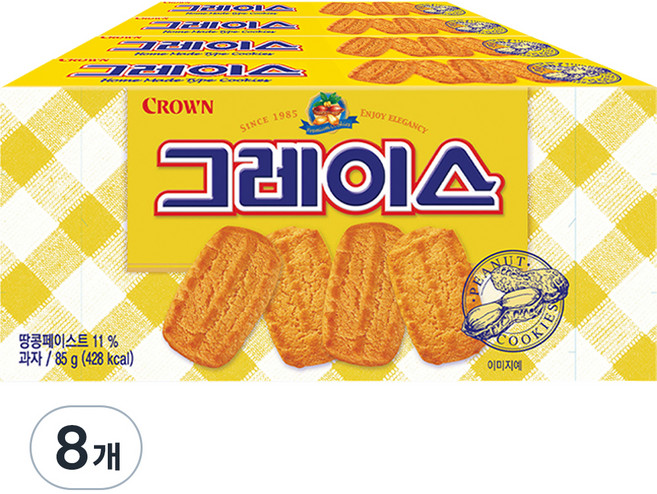 크라운 그레이스 비스켓, 85g, 8개
