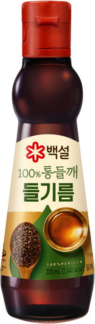 백설 100% 통들깨 들기름, 320ml, 1개