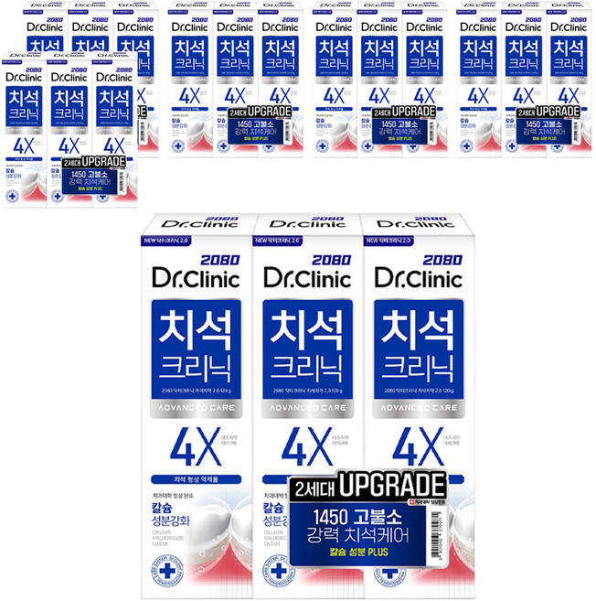 2080 닥터크리닉 치석치약 투, 120g, 18개