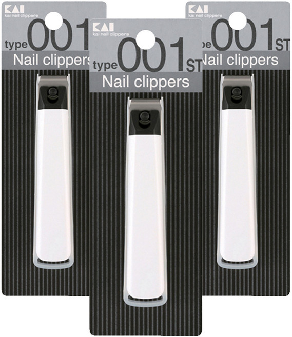 카이 일자 손톱 발톱깎이 001ST M, 3개