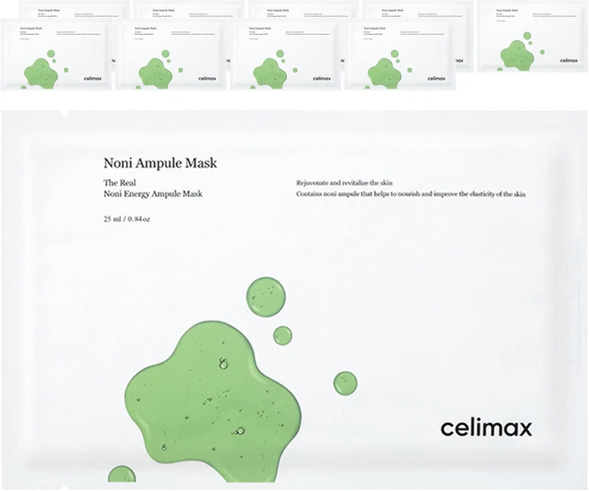 셀리맥스 더 리얼 노니 에너지 앰플 마스크 25ml, 1개입, 10개 - 쿠팡