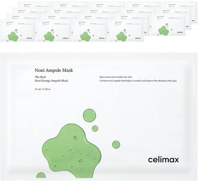 셀리맥스 더 리얼 노니 에너지 앰플 마스크 25ml, 1개입, 20개 - 쿠팡