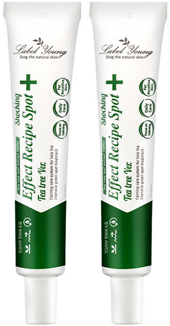 라벨영 쇼킹효과레시피 티트리 스팟, 30ml, 2개