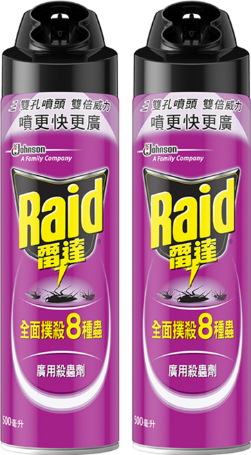 Raid 雷達 廣用殺蟲劑, 500ml, 2罐