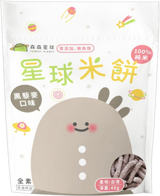 FOREST PLANET 森森星球 米餅, 黑藜麥, 40g, 1包