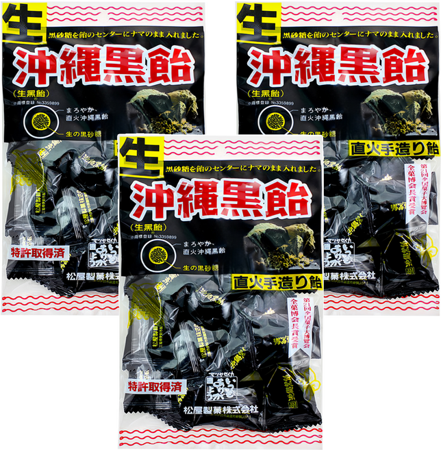 松屋製菓 生沖繩黑糖果 濃濃黑糖香, 100g, 3袋
