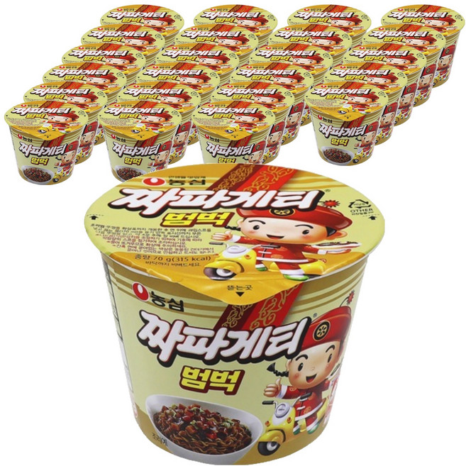 짜파게티 범벅 미니 컵라면 70g, 24개