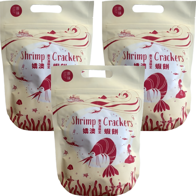 蘇澳區漁會 嬌澳蝦餅 原味, 3個, 42g