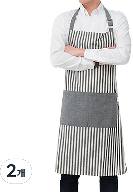 마린 블랙 앞치마, 2개