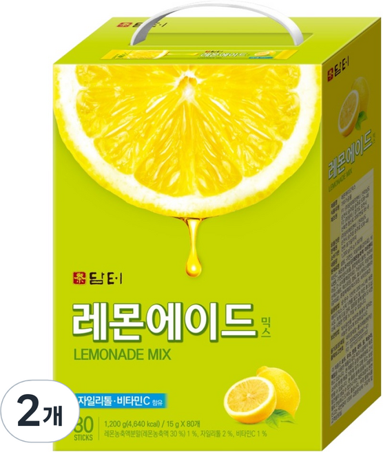 담터 레몬에이드 분말, 15g, 80개입, 2개