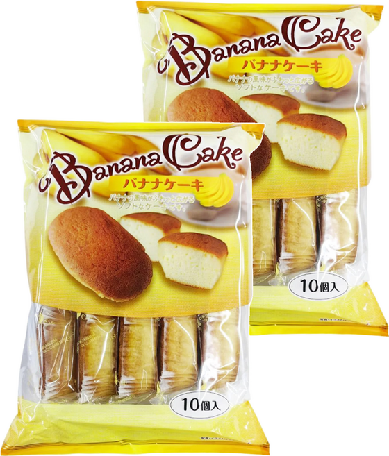 Shiawasedou 幸堂 香蕉蛋糕 10個裝, 2個, 185g