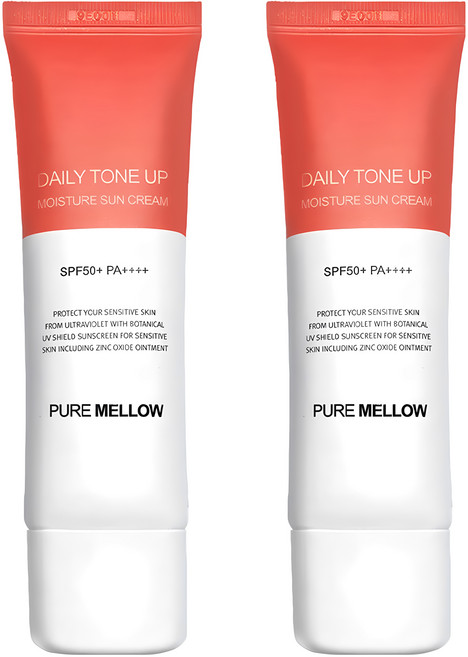 퓨어멜로우 데일리 톤업 촉촉 선크림 SPF50+ PA++++, 50ml, 2개