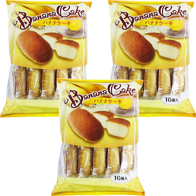 Shiawasedou 幸堂 香蕉蛋糕 10個裝, 3個, 185g