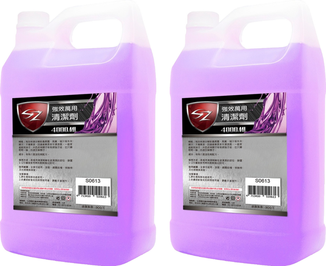 SZ 強效萬用清潔劑, 4L, 2桶