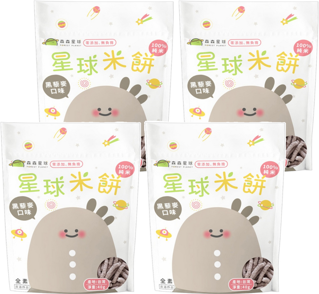 FOREST PLANET 森森星球 米餅, 黑藜麥, 40g, 4包