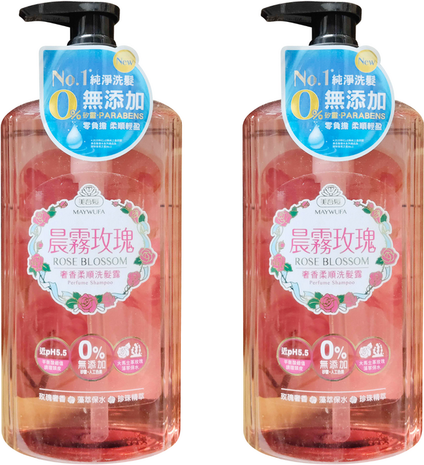 美吾髮 晨霧玫瑰奢香柔順洗髮露, 700ml, 2瓶