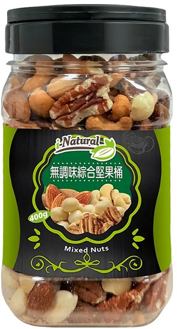 i-Natural 無調味綜合堅果, 400g, 1罐